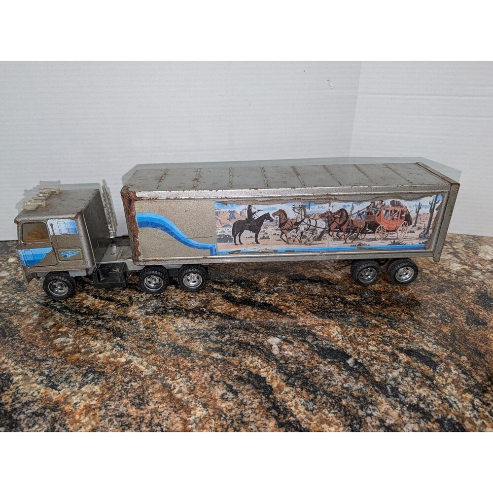 Vtg 1980s Ertl Smokey and the Bandit II Chase Set Semi Truck 19" Pressed Steel
